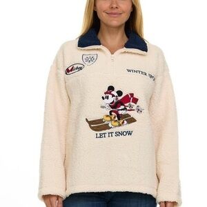 Disney Women's Cream Fleece Sweater